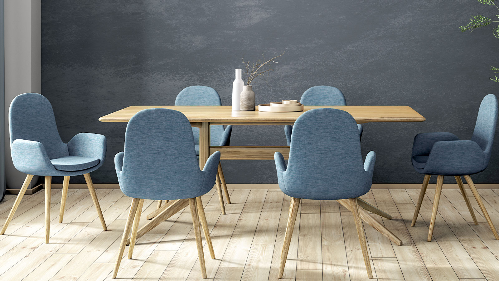 落ち着いた雰囲気のリビング家具が並ぶ空間